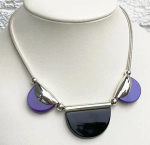 topmk-schmuck Art Déco Collier, JAKOB BENGEL, LUNA, Violett, 925 Sterlingsilber - Bild 1 von 4