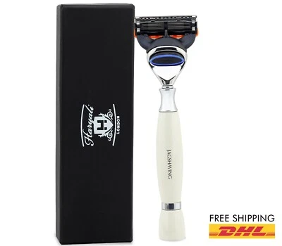 JAG SHAVING Herren-Rasierhobel Fusion 5 Klingen Harzgriff, rutschfestes Premium-Design