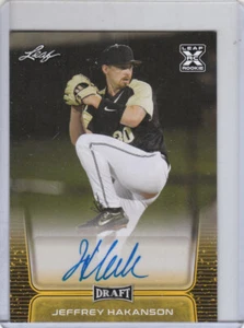 Jeffrey Hakanson - Leaf Draft 2020 - Rookie Auto - SP Gold - Tampa Bay Rays - Imagen 1 de 1
