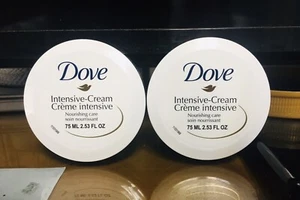 Dove Intensive Cream Nourishing Care 2.53 fl oz Flat Jar. Lot of 2. A+Seller - Picture 1 of 3