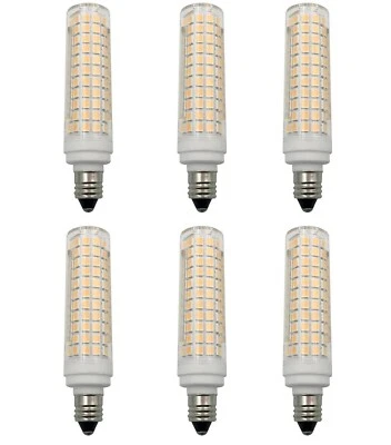 E11 LED Corn Bulb 15W Dimmable Ceramic LED Light Bulbs Warm White 3000K 6 Pack - Image 1 of 4