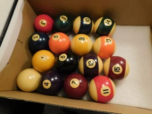 Vintage Belgium Made Billiards Pool Ball Set Preowned Old Classic - Picture 1 of 5