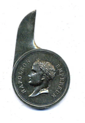 Coupe papier ouvre lettre Napoléon Empereur en Argent 925 sans poinçon - Photo 1/2