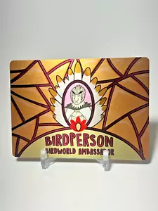 2019 CRYPTOZOIC RICK & MORTY 2 BIRDPERSON CONVENTION EXCLUSIVE METAL CARD M6 - Picture 1 of 3
