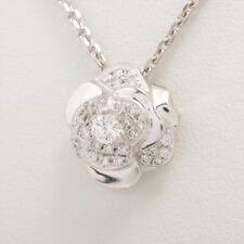Chanel Camellia Diamond Necklace 750(WG) 6.2g