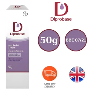Diprobase Itch Relief Steroid-Free Cream & Dry Skin Moisturiser BBE 07/21 - 50g