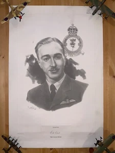 RAF VC Bill Reid Autographed Limited Edition Print Portrait Victoria Cross - Picture 1 of 8