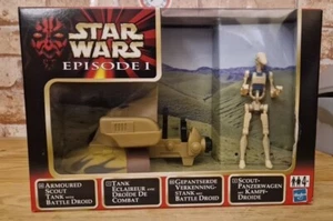 Star Wars Episode 1 Armored Scout Tank With Battle Droid Figure 1999 - Picture 1 of 6