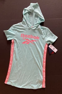 Nuevo con etiquetas Reebok Niños Niñas Talla M 8-10 Aqua y Rosa Logotipo con Capucha - Imagen 1 de 3