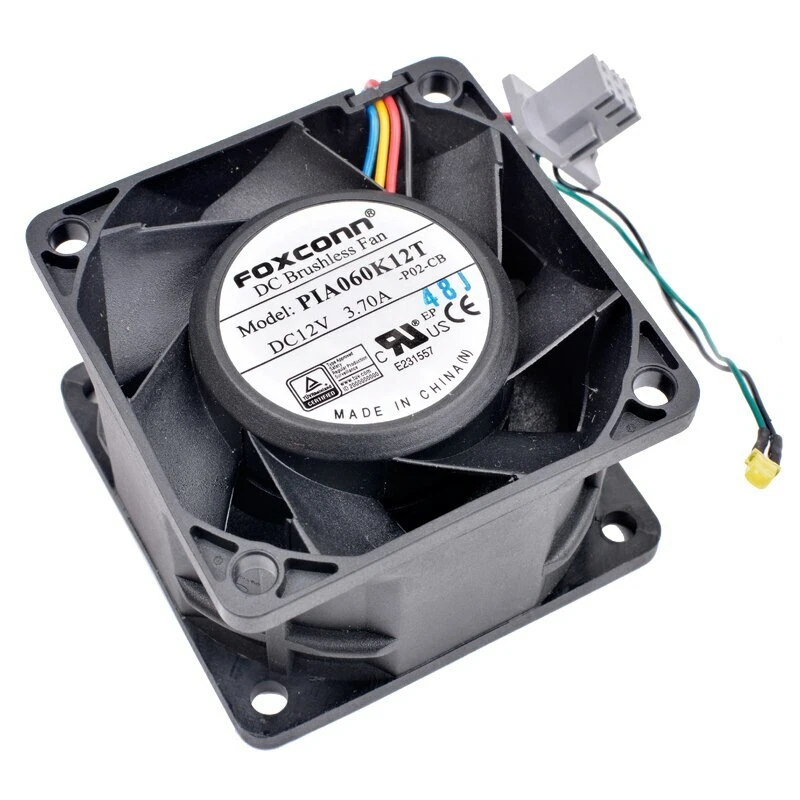 PIA060K12T 6cm 60mm DC12V 3.70A large air volume cooling fan for server chassis - Image 1 of 3