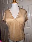 Diffusion D top with under-bust seaming ~ MOLESKIN ~ gold yellow wheat beige XL