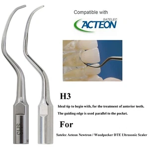 Fits Satelec Acteon H3 Tip Dental Ultrasonic Piezo Scaler Curette Perio Tips H3 - Picture 1 of 42