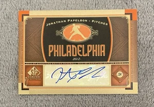 2012 SP Signature Edition Jonathan Papelbon #PHI10 Auto Autograph Phillies - Picture 1 of 2