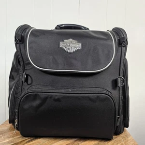 Harley-Davidson Bar & Shield Zippered Touring Luggage Bag Black Nylon 21” - Picture 1 of 10