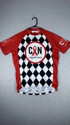 Camiseta deportiva de ciclismo Primal para hombre grande roja negra blanca CAN Community Health cremallera completa Foto 1 de 4