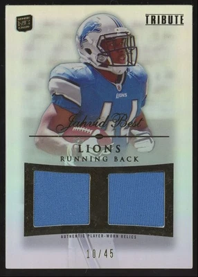 Jahvid Best #DR-JBE 2010 Topps Tribute Dual Relic Rookie /45 Detroit Lions Patch - Image 1 of 3