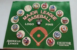 MLB LOGO Pins part set missing 1 pins American League Baseball 1990's - Picture 1 of 1