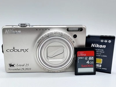 Nikon COOLPIX S6000 Silver Compact Digital Camera USED TESTED from Japan - Image 1 of 4