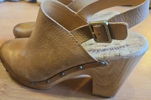 Kork-Ease Womens Brown Cork Leather Heel Sz 11 M DISPLAY MODEL - Picture 1 of 13