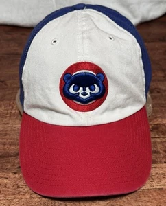 Cappello berretto tela Chicago Cubs Cooperstown collezione 47 retrò MLB logo patch - Foto 1 di 7