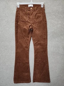 GAP 70s High Rise Flare Cordhose Damen 2 26 braun aufgesetzte Taschen Stretch - Bild 1 von 8