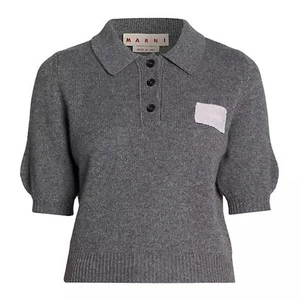 MARNI Cashmere Polo Jumper with Marni Patch IT46|US10 - Picture 1 of 11