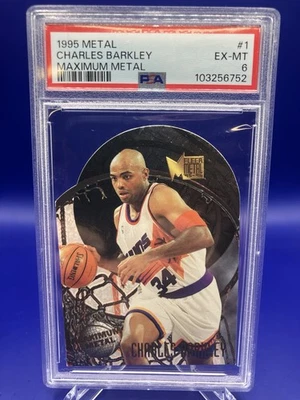 Fleer Metal Maximum Metal 1995-96 #1 Charles Barkley Suns PSA Foto 1 de 2