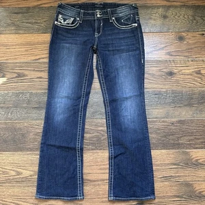 Vigoss Chelsea Bootcut Jeans Damen Größe 13/14 Dark Wash Denim 33” Schrittlänge - Bild 1 von 8