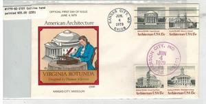 1979 COLLINS HANDPAINTED 1779/1782 AMERICAN ARCHITECTURE DUAL CANCEL WAS $35 - Picture 1 of 1