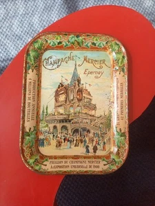 Champagne MERCIER Plateau Tole Lithographed Universal Exhibition Paris 1900 - Picture 1 of 24