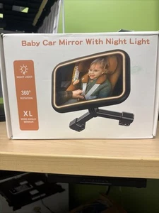 Baby Autospiegel mit Nachtlicht - Bild 1 von 3