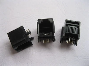 120 pcs Side Entry with Flange 52 6P6C 90° Modular Network PCB Jack Connector 6P - Picture 1 of 2