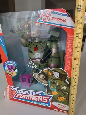 Robot Bulkhead Transformers Level 3 luci E Suoni Raro - Immagine 1 di 4