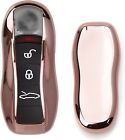 Rose Gold TPU Key Fob Cover Case For Porsche Cayenne Panamera Macan 718  Cayman