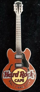 SALT LAKE CITY BROWN 6 STRING CORE GIBSON GUITAR SERIES Hard Rock Cafe PIN - Picture 1 of 1