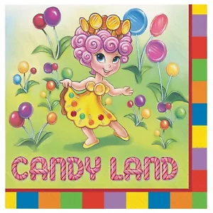 CANDYLAND LUNCH SERVIETTEN (16) Happy Birthday Party Abendessen Kuchen Spiel Dessert - Bild 1 von 1