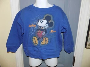 Disney Store Exclusive Mickey Mouse Blue Sweatshirt Size XXS (2/3) Youth EUC - Picture 1 of 3