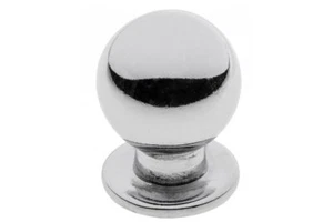 Möbelknopf chrom rund Türknopf Möbelknauf Türgriff silber Metall Knopf Ø 17 mm - Bild 1 von 7