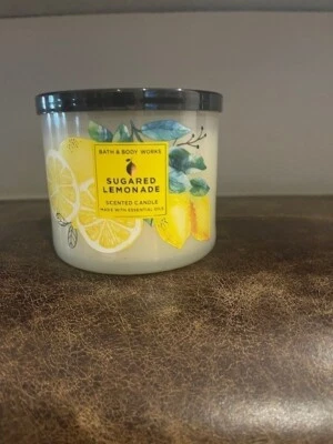 Новый Bath & Body Works 3 фитиля банка свечи сахар лимонад 14,5 унций - Изображение 1 из 2