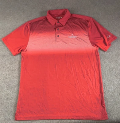 Arnold Palmer Hombres Polo XL Palmer Legends Country Club Rojo Blanco Desvanecido Golf Foto 1 de 4
