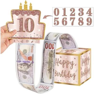 Confezione Regalo Buon Compleanno Soldi Con Adesivi Fai Da Te Sorpresa Festa Compleanno Contanti T2R3 - Foto 1 di 9