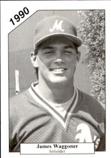 1990 Modesto A's Chong #31 James Waggoner Hermitage Tennessee TN Baseball Card
