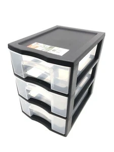SUNDIS Tag Tower, schubladenbox aus Kunststoff, Schwarz - Zdjęcie 1 z 6