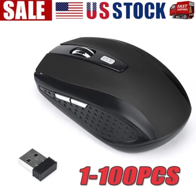  Wireless Optical Mouse Mice 2.4GHz USB Receiver For Laptop PC Computer DPI lot - Image 1 of 4