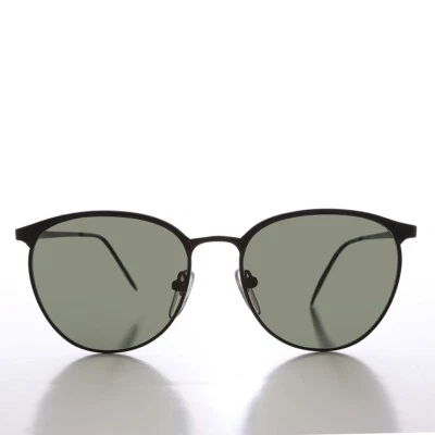 Gafas de sol negras redondas con borde de cuerno de los 90 - Amherst Foto 1 de 3