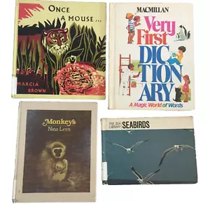VINTAGE KINDER BILDERBUCH WÖRTERBUCH KONVOLUT 4 HARDCOVER BUCH 60er 70er 80er EXLIB - Bild 1 von 14