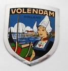Souvenir-Aufkleber Volendam Hafen Meisje Ijsselmeer Nordholland Niederlande 80er