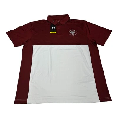 Camisa polo de golf Under Armour Fordham University Rams roja blanca talla XL para hombre nueva con etiquetas Foto 1 de 4