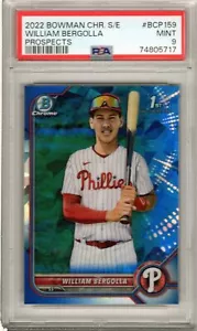 2022 Bowman Chrome Sapp. #BCP-159 William Bergolla Prospects PSA 9 Mint - Picture 1 of 1