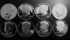 1971 ~ 1979 Proof Kennedy Clad Half Dollars 8 Coins from Us Proof Sets